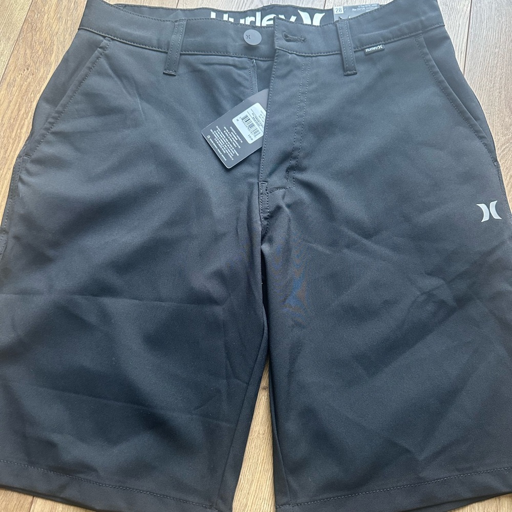 Hurley Black Athletic Shorts Minimalist Design